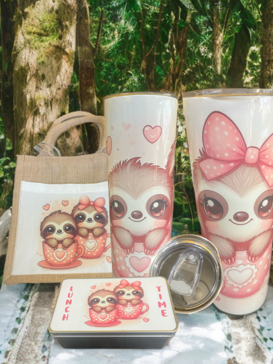 “Slow Down & Shine" – Sloth-Themed Gift Trio