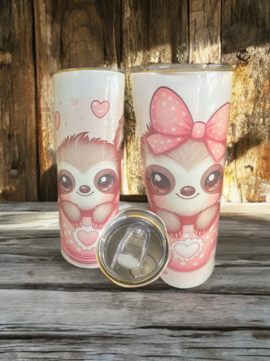 "Sweet Sloth Love" – 20z Tumbler Cute Sloth