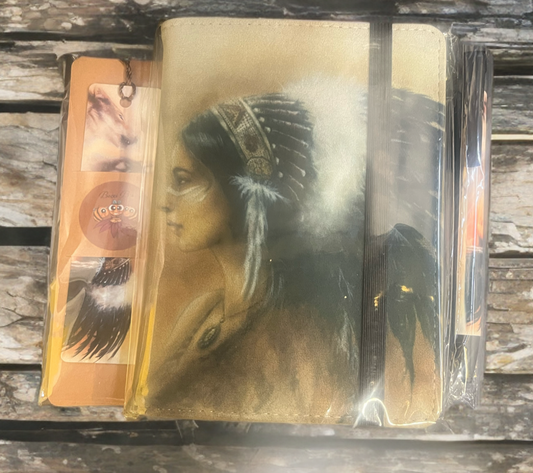 "Native Spirit" - Notebook Set, Plain Pages with Matching Pen & Bookmark