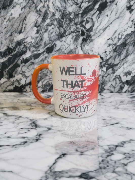 “Red Alert Brew” – ‘Well That Escalated Quickly’ Mug