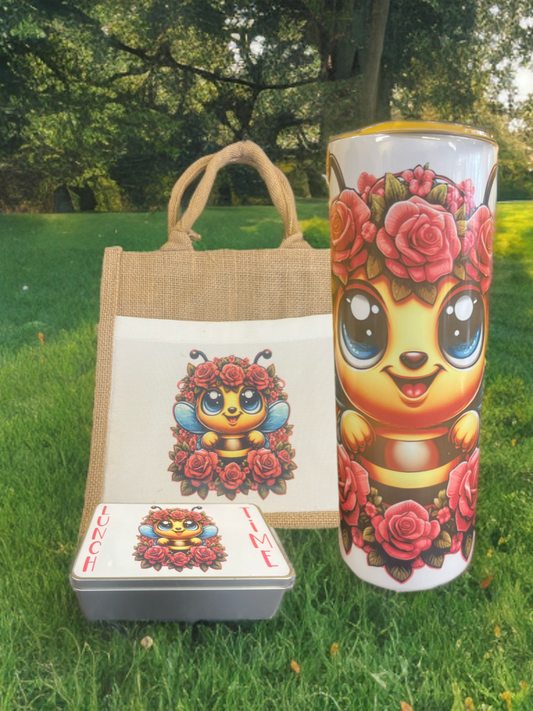 "Queen Bee' - Lunch Trio  With a Rosey Crown