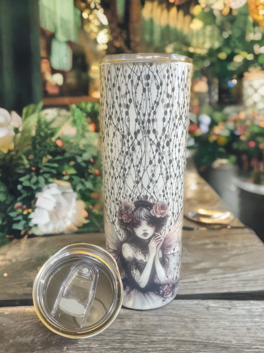 "Nocturne Wings" – 20z Tumbler Gothic Enchantment