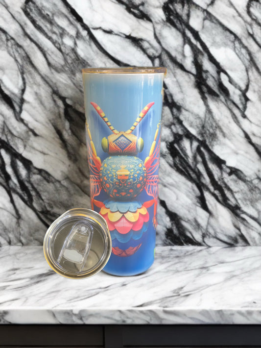 “Flutter Fusion” – Vibrant bee 20oz Tumbler for Everyday Magic