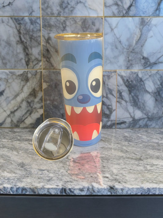 “Cheeky Chug Buddy” – Light Blue 20oz Tumbler with Cartoon Sass