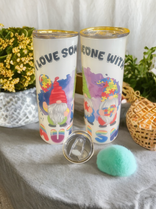 "Bold, Bright & Loved" – 20oz Tumbler Autism Tribute for Friends & Family
